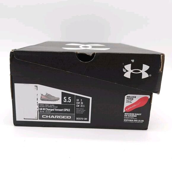 Under Armour Womens 5.5 Charged Verssert Speckle Green Pink Lace Up Shoe Running - Picture 8 of 8